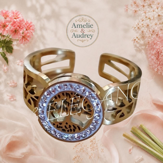 🌿 Louisette “Arbre de Vie” bague femme acier inoxydable