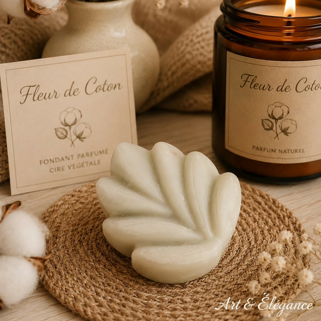Fondant parfumé fait main senteur fleur de coton