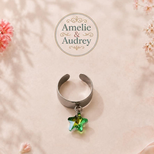 Béatrice bague acier inoxydable fait main