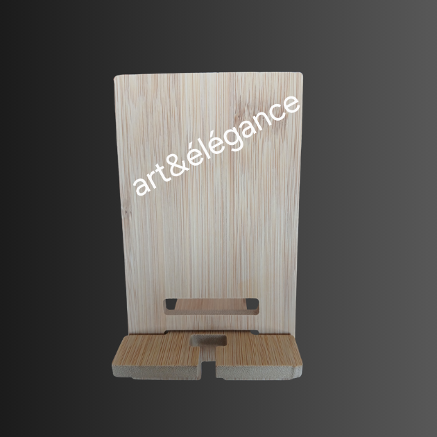 Support téléphone en bois personnalisable