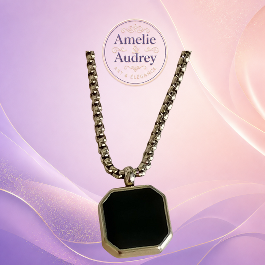 Collier Camille Homme – Acier Inoxydable Doré 60 cm – Élégance Intemporelle