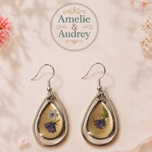 Gloria boucles d'oreilles en acier inoxydable fait main