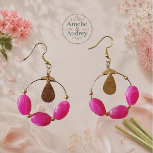Lise boucles d'oreilles acier inoxydable fait main