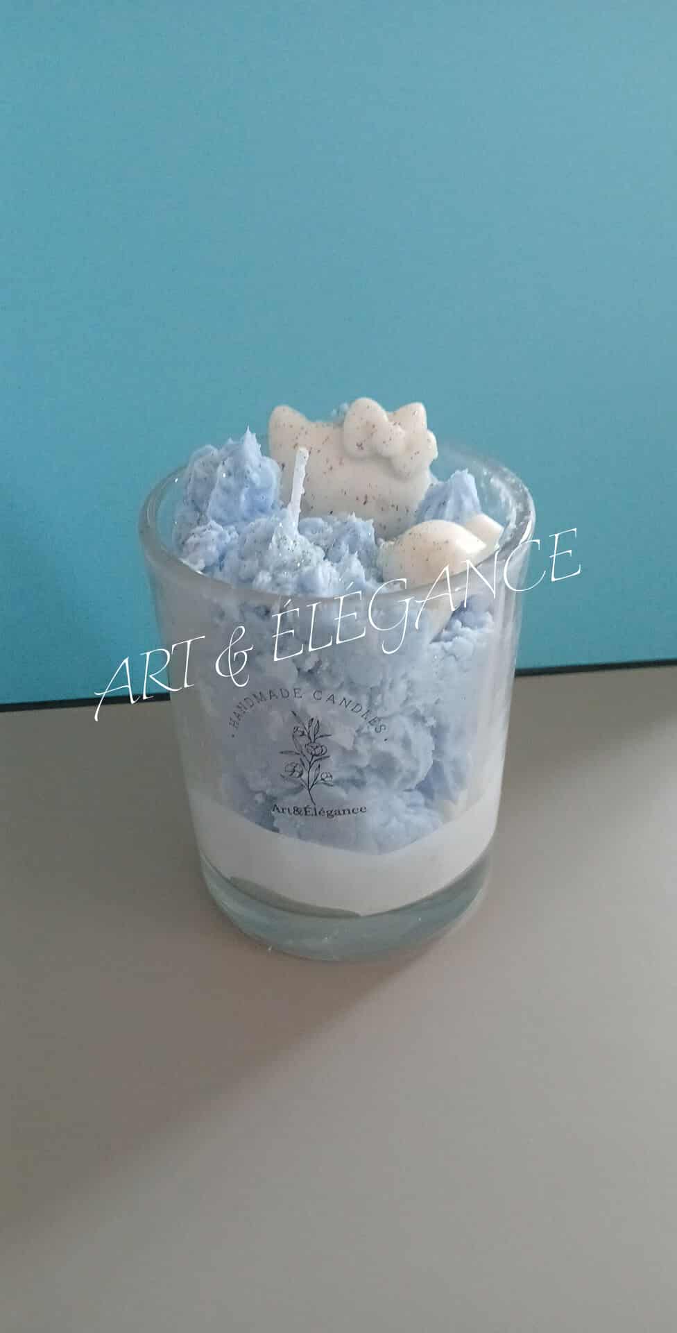 Bougie fouettée artisanale hello kitty