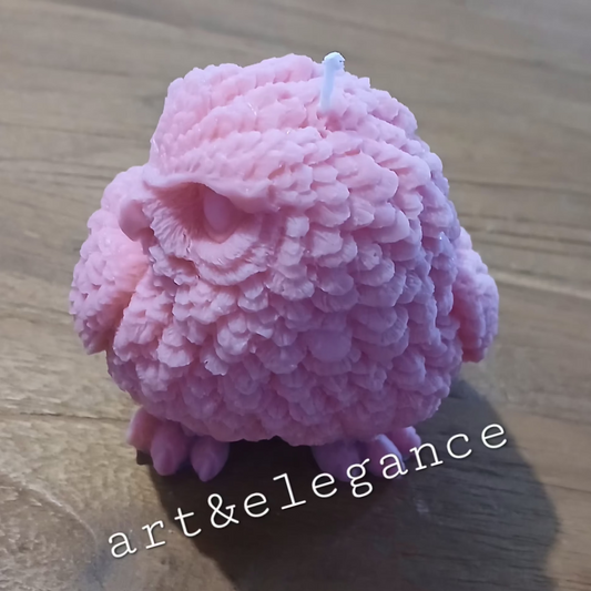 🕯️Bougie fait main hibou