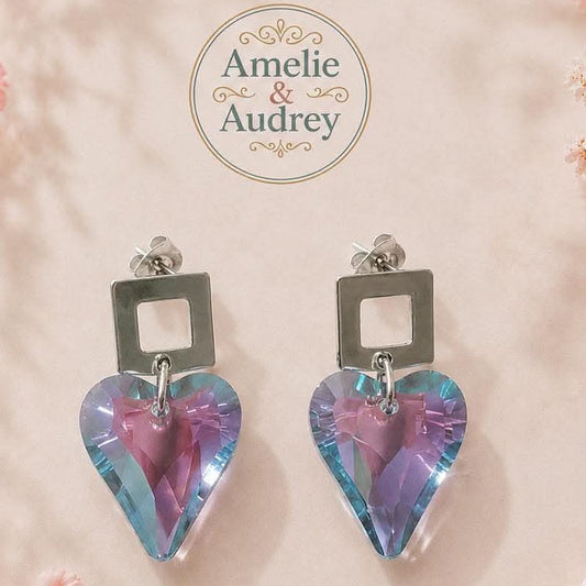 Angela boucles d oreilles en acier inoxydable fait main