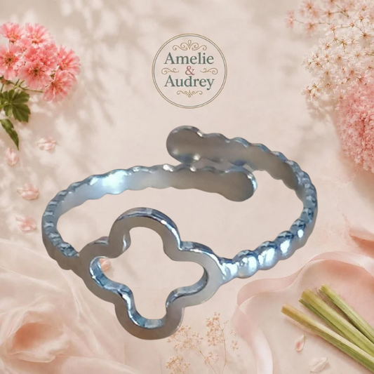 Florine bague femme acier inoxydable ajustable