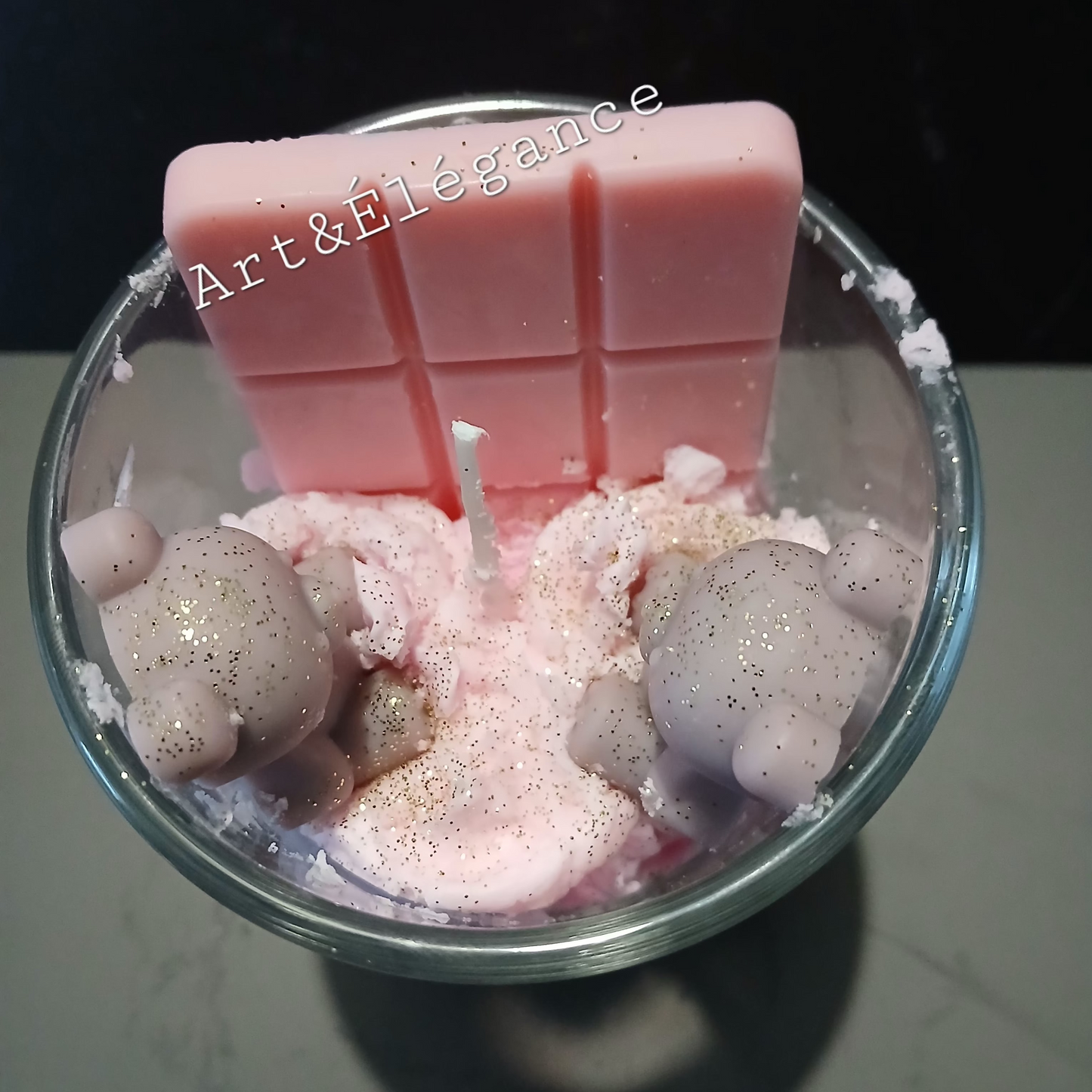 Bougie fait main fouettée