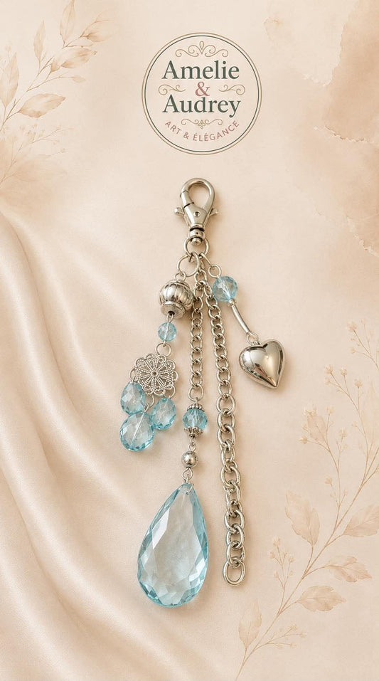 Porte cle bleu clair
