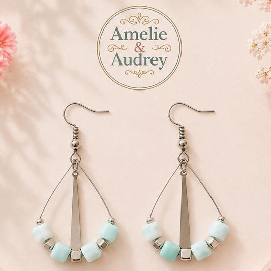 Aurore boucles d'oreilles en acier inoxydable fait main