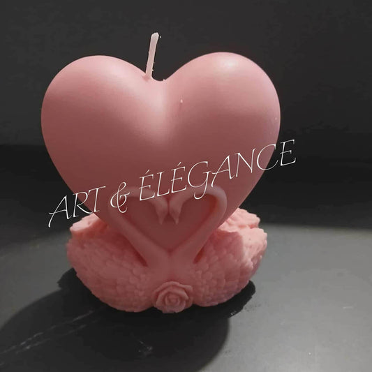 Bougie fait main cygne