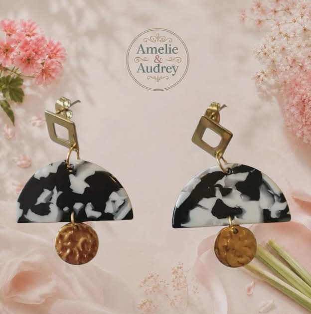 Ania boucles d'oreilles acier inoxydable fait main