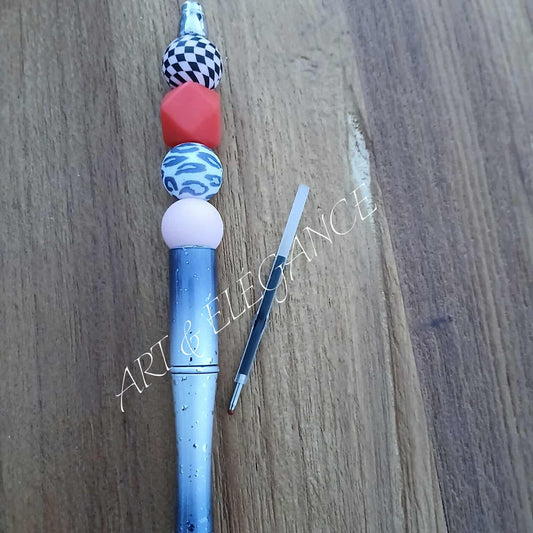 💫 Stylo Artisanal Multicolore & Pailleté – Dégradé Bleu