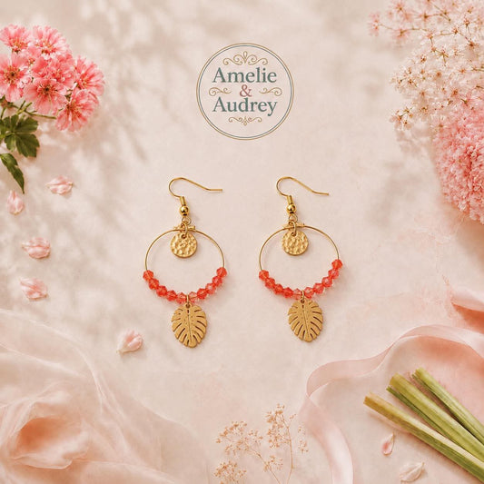 Solene boucles d'oreilles acier inoxydable fait main