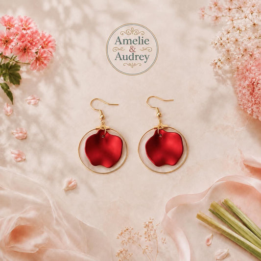 Rosalie boucles d'oreilles acier inoxydable fait main