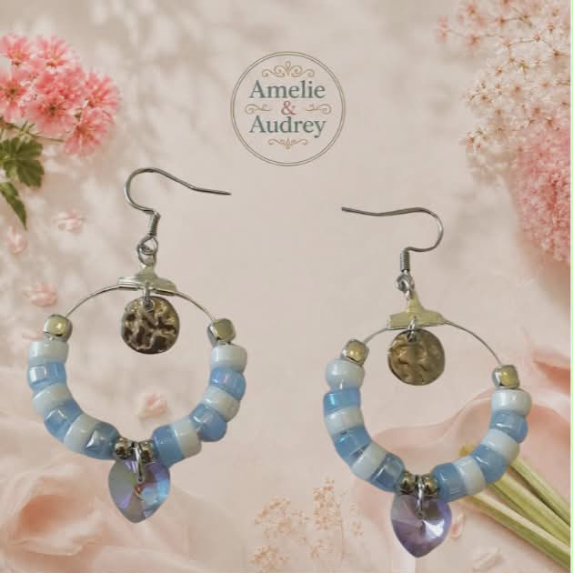 Valérie boucles d'oreilles acier inoxydable fait main