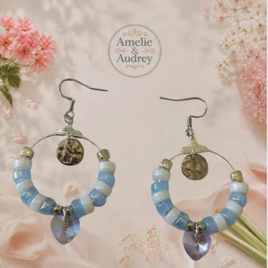 Valérie boucles d'oreilles acier inoxydable fait main
