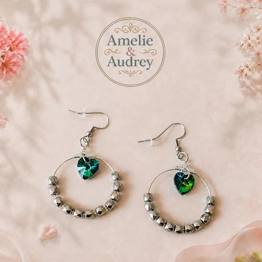 Astrid boucles d oreilles acier inoxydable fait main