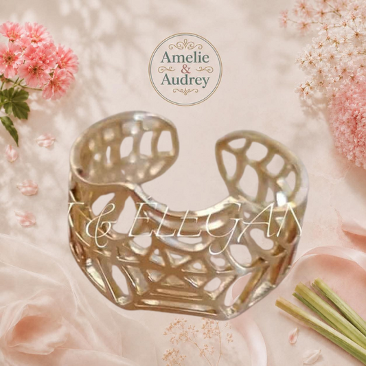 🕸️ Pascale Toile d’Araignée – Acier Inoxydable  Argent  bague femme