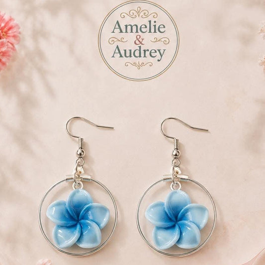 Aurore boucles d'oreilles acier inoxydable fait main