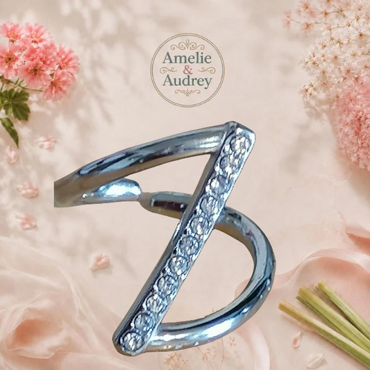 Beatrice bague femme acier inoxydable ajustable