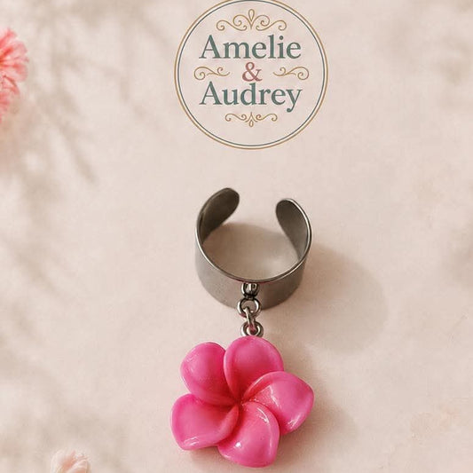 Blondine bague ajustable en acier inoxydable fait main