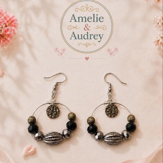 Boucles d'Oreilles Katel – Acier Inoxydable, Création Artisanale Fait Main