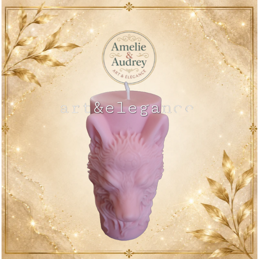 Bougie Décorative Artisanale – Forme Loup